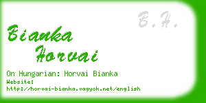 bianka horvai business card
